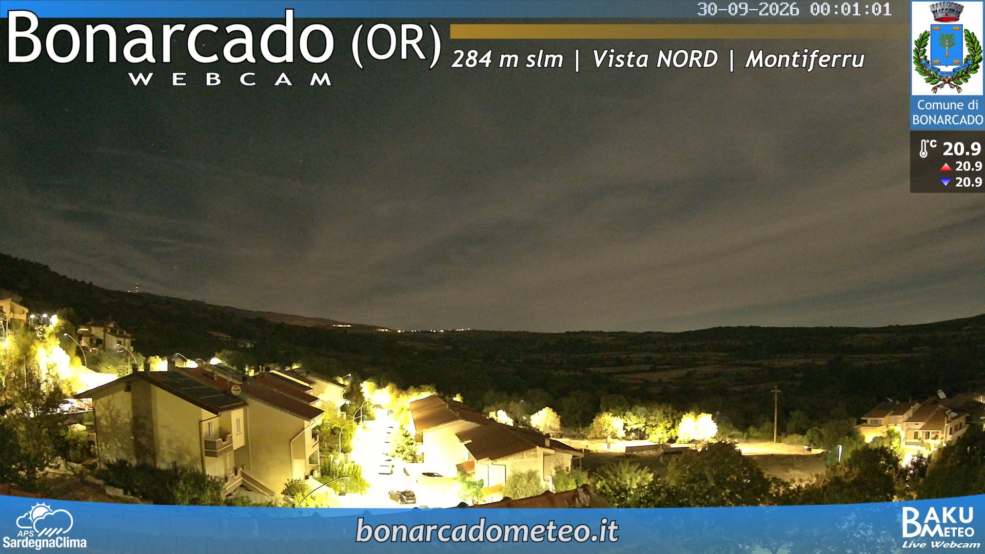 time-lapse frame, Bonarcado NORD webcam