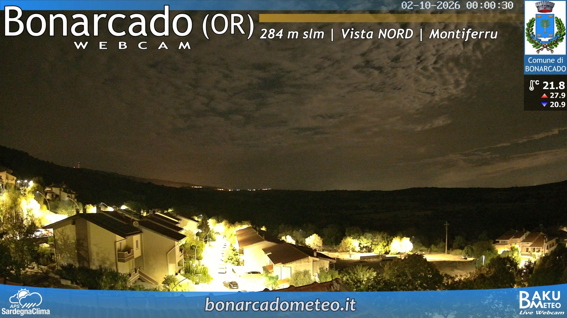 time-lapse frame, Bonarcado NORD webcam