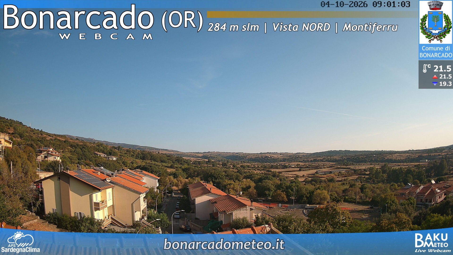 time-lapse frame, Bonarcado NORD webcam
