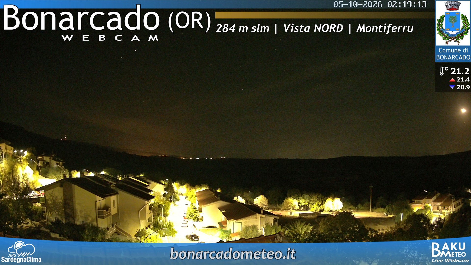view from Bonarcado NORD on 2026-10-05