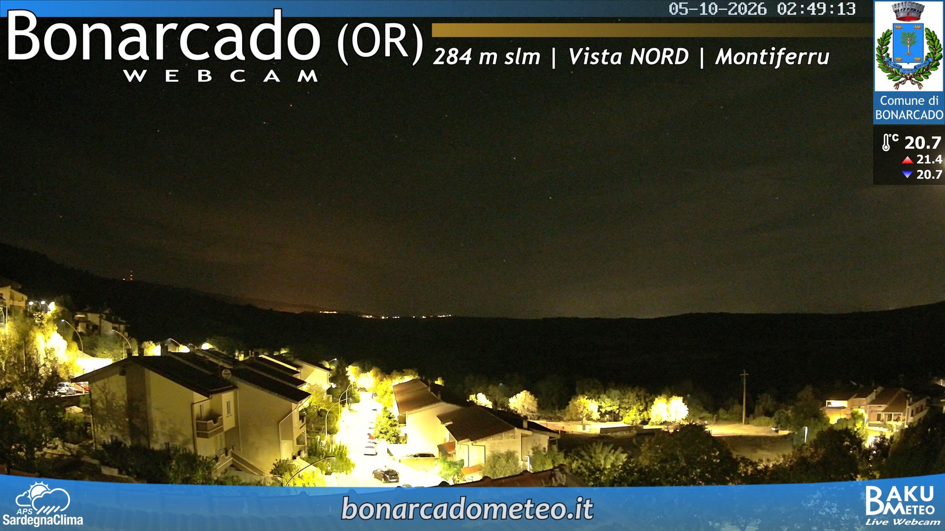 view from Bonarcado NORD on 2026-10-05