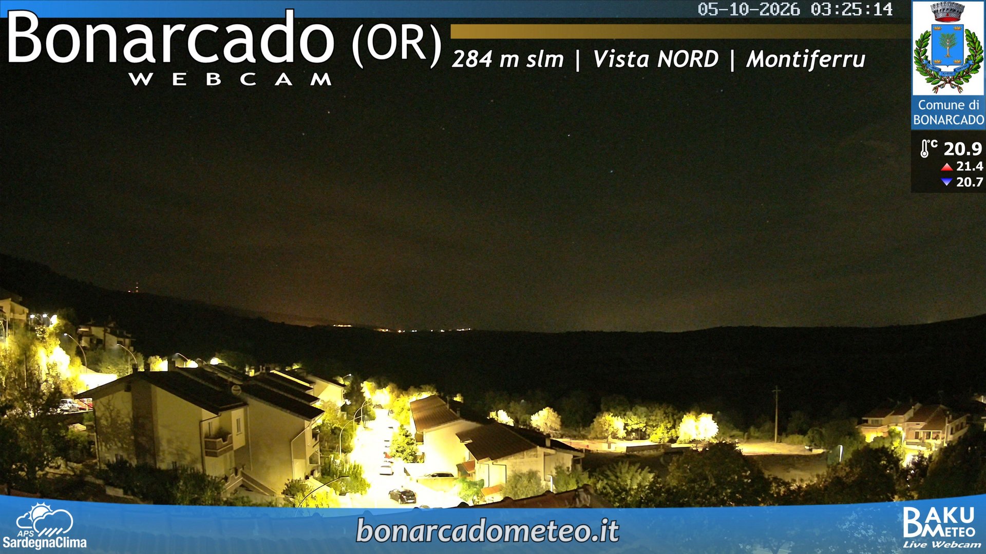 view from Bonarcado NORD on 2026-10-05
