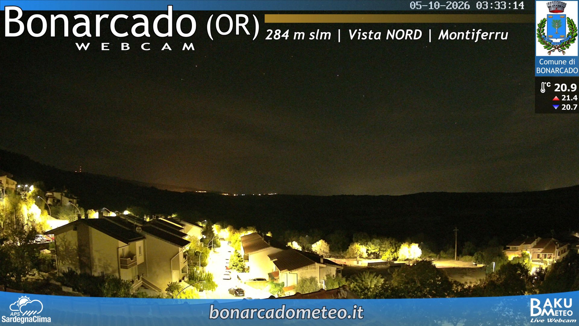 view from Bonarcado NORD on 2026-10-05