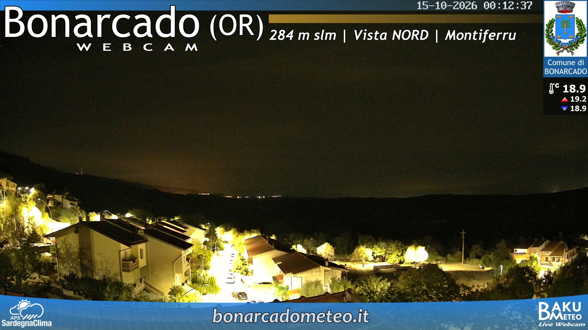 time-lapse frame, Bonarcado NORD webcam