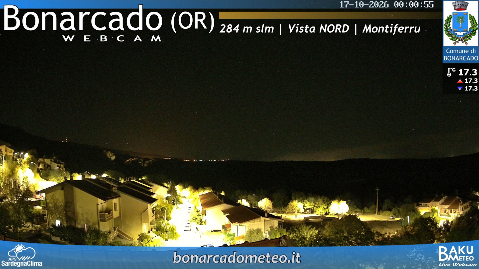 time-lapse frame, Bonarcado NORD webcam