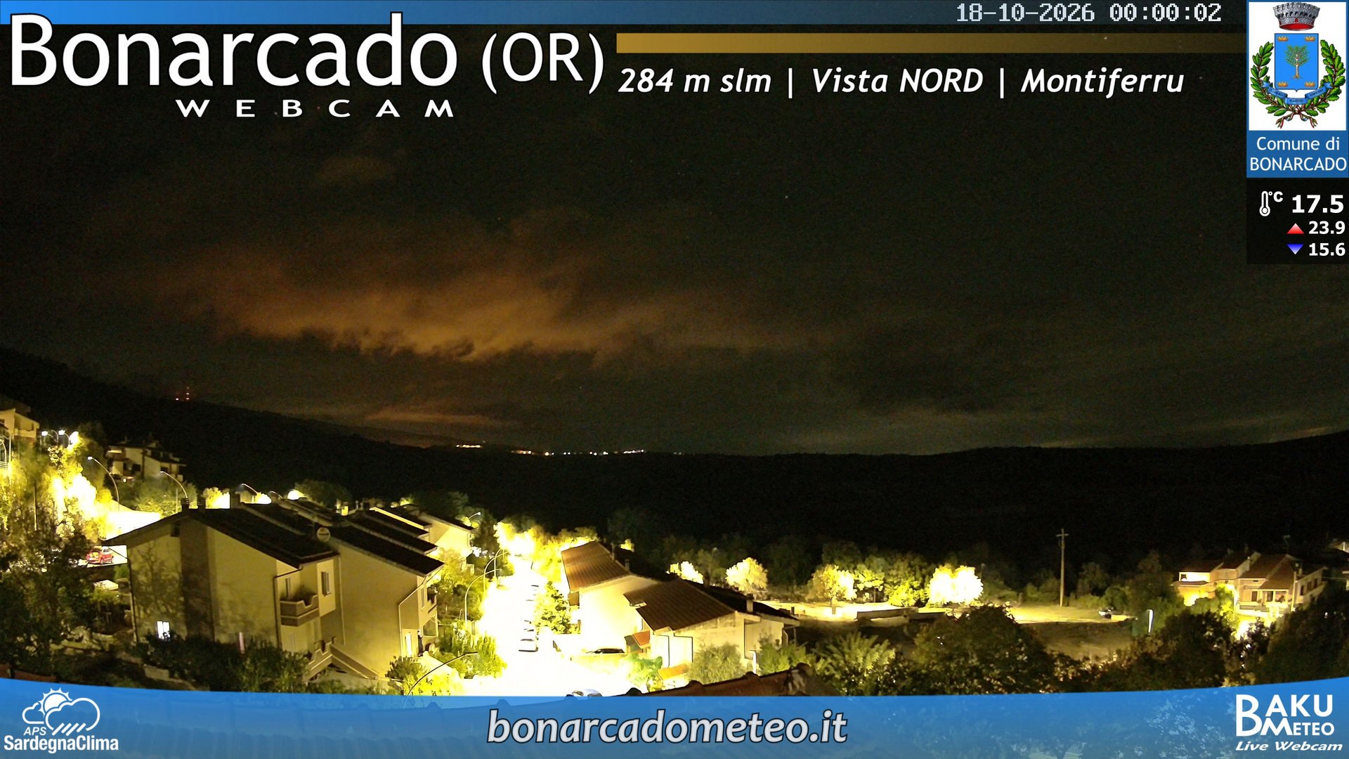 time-lapse frame, Bonarcado NORD webcam