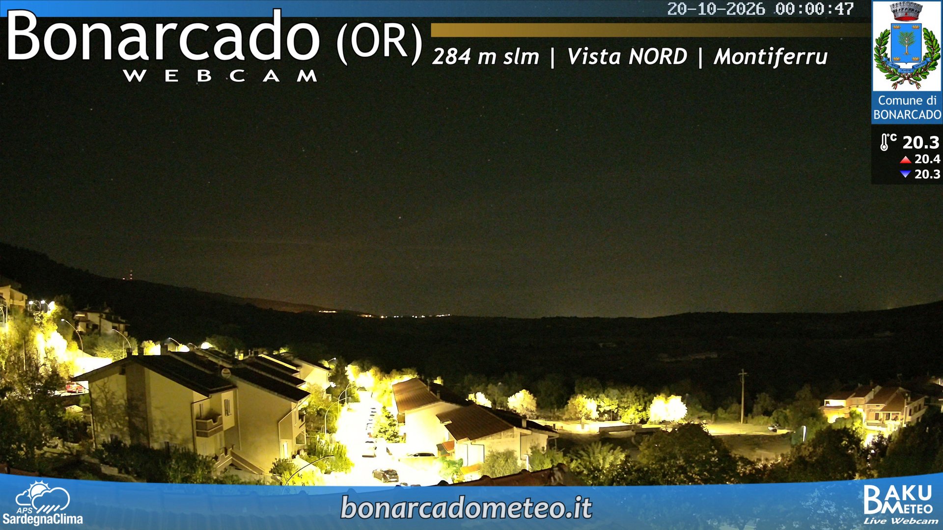 time-lapse frame, Bonarcado NORD webcam