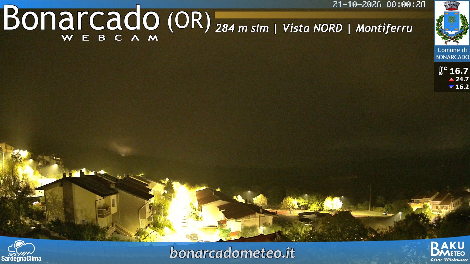 time-lapse frame, Bonarcado NORD webcam