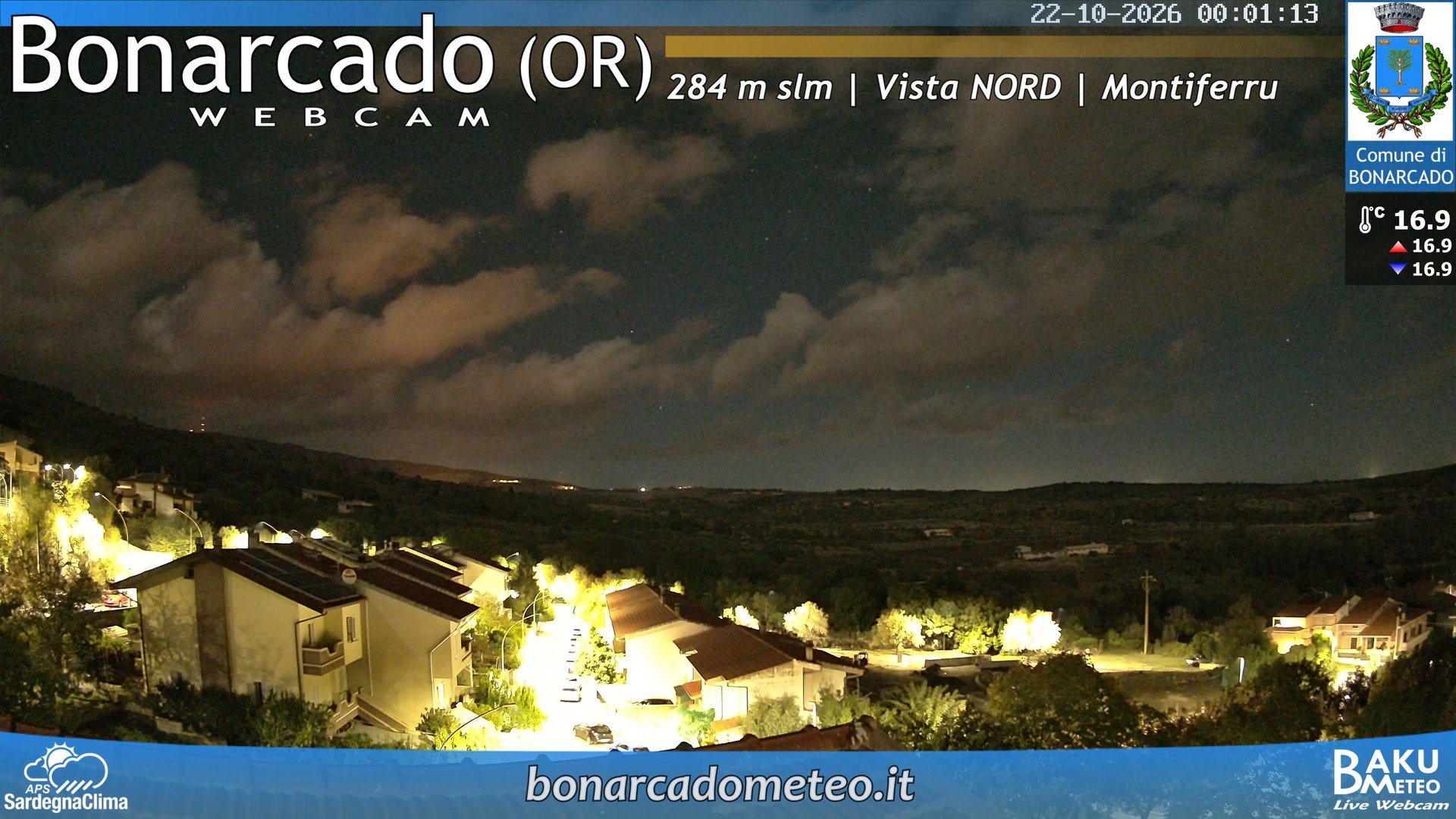 time-lapse frame, Bonarcado NORD webcam