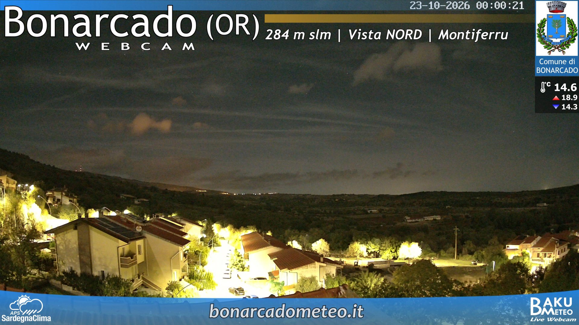 time-lapse frame, Bonarcado NORD webcam