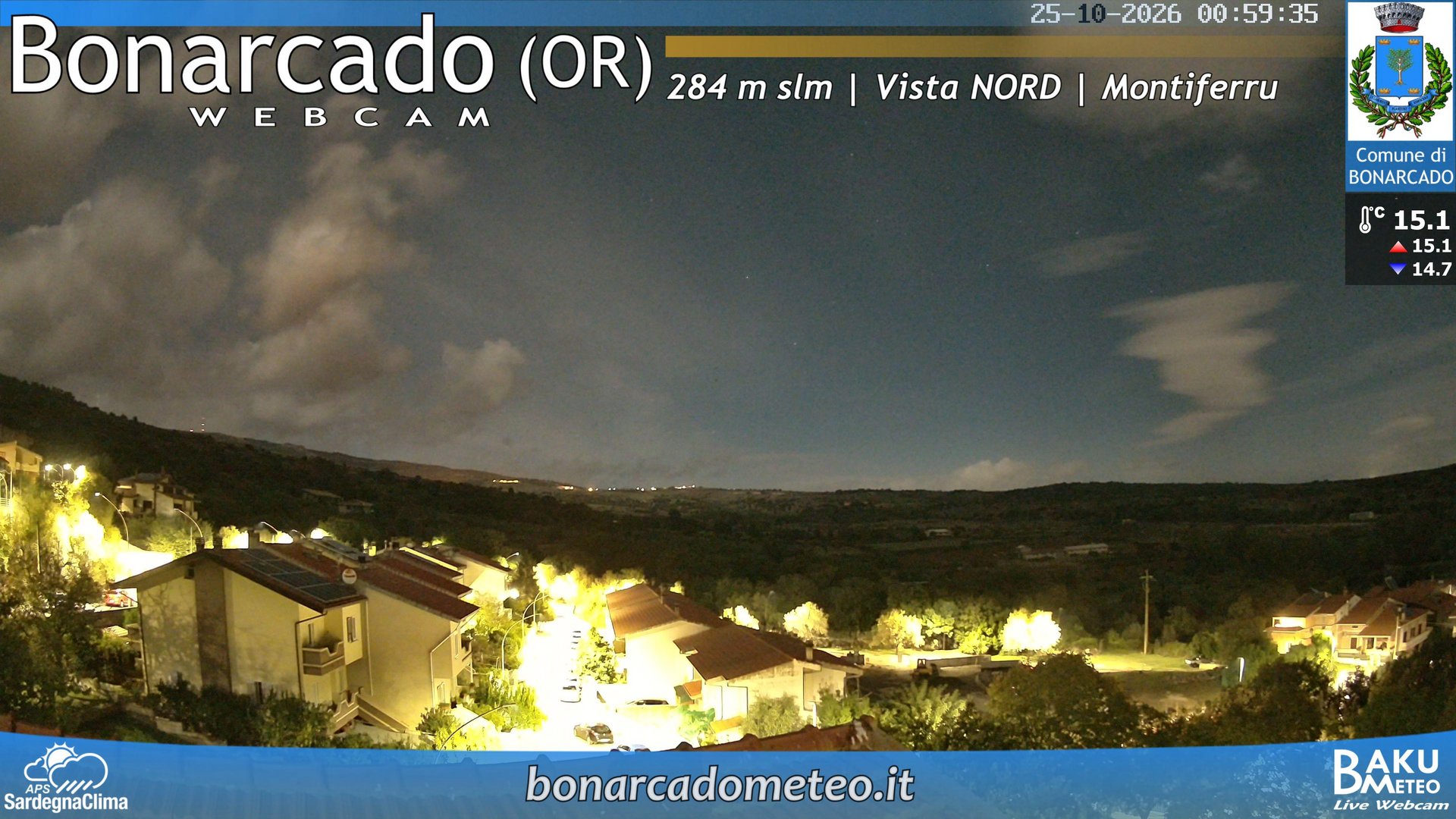 time-lapse frame, Bonarcado NORD webcam