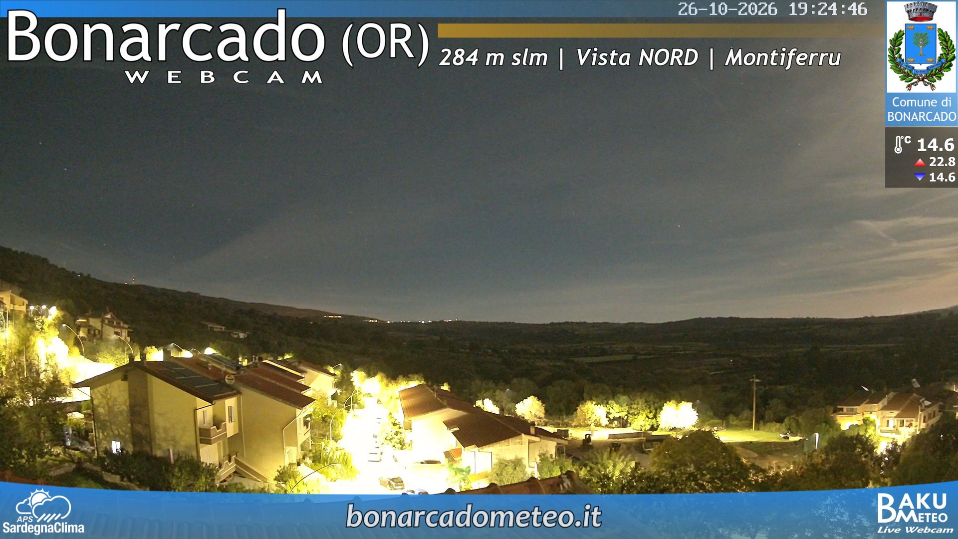 time-lapse frame, Bonarcado NORD webcam