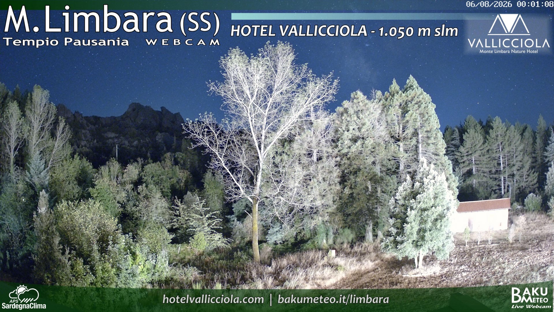 time-lapse frame, Monte Limbara Vallicciola webcam