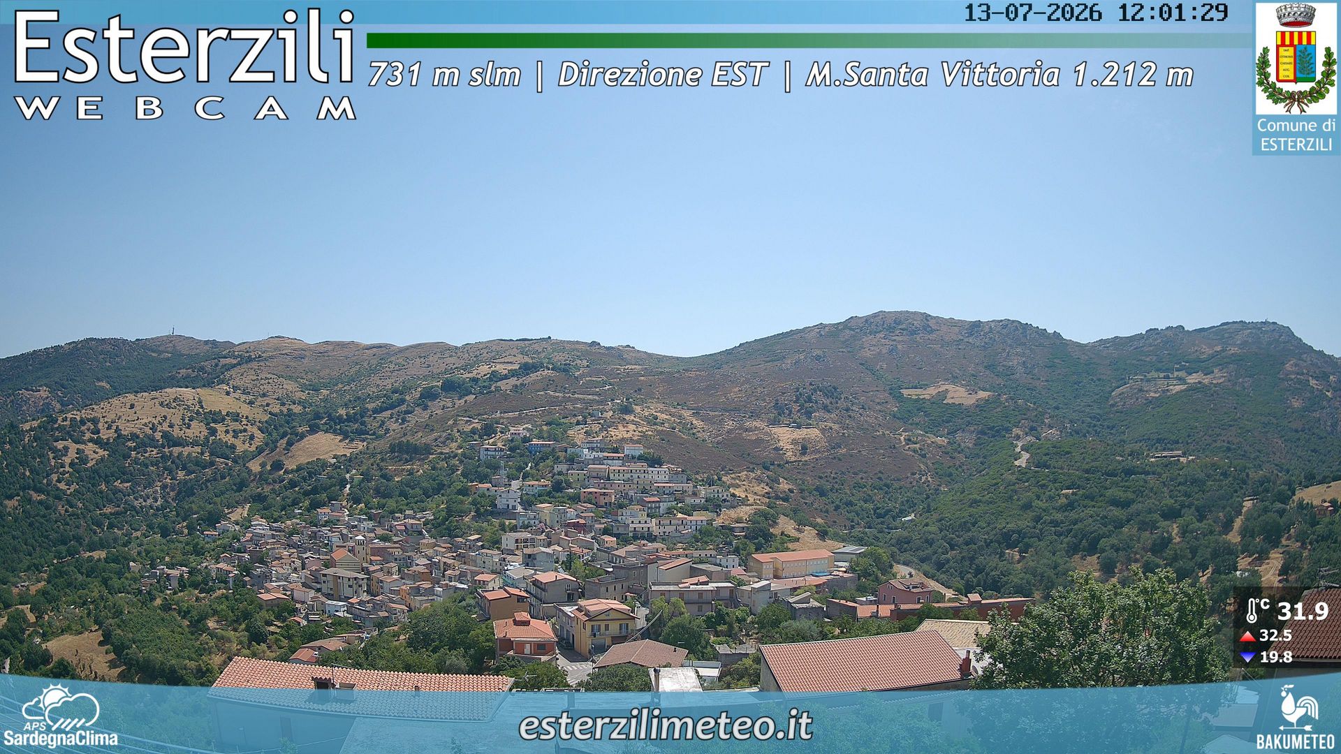view from Esterzili on 2026-07-13