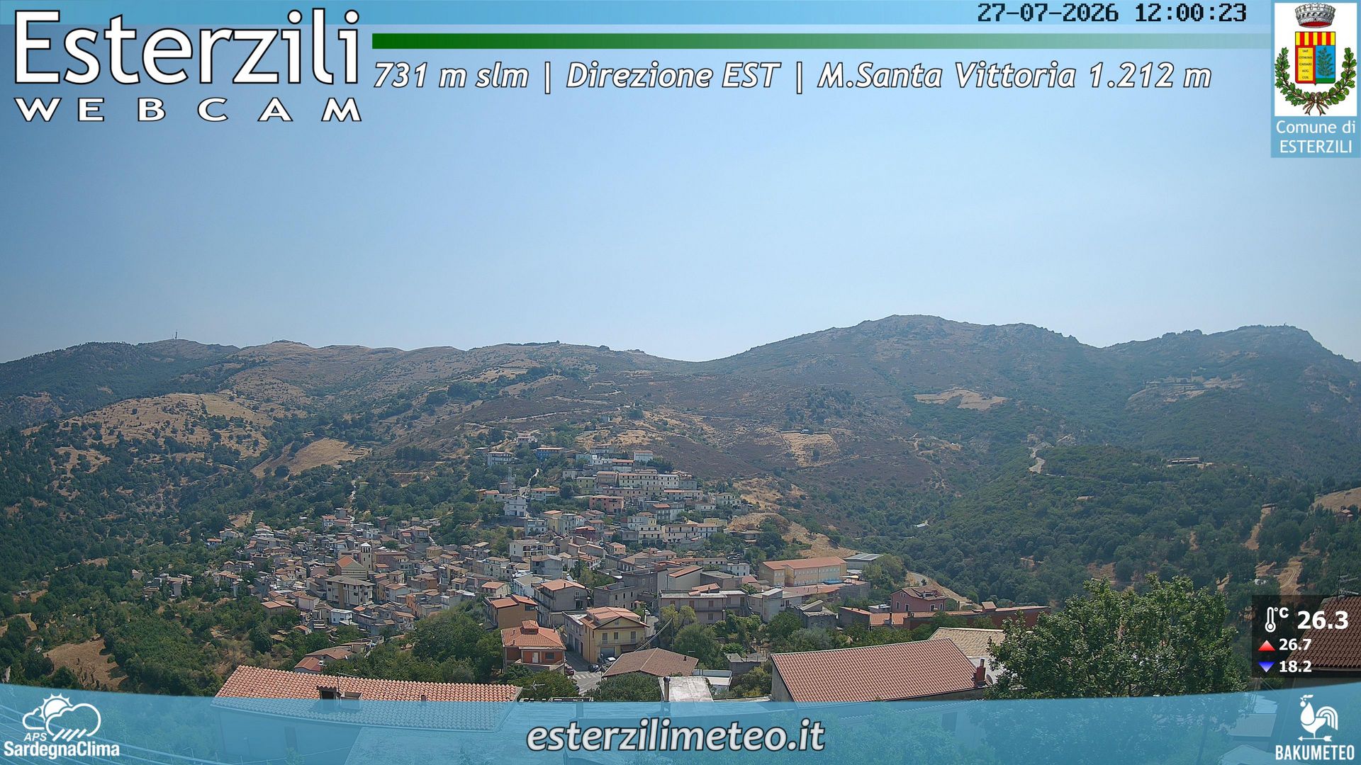 view from Esterzili on 2026-07-27