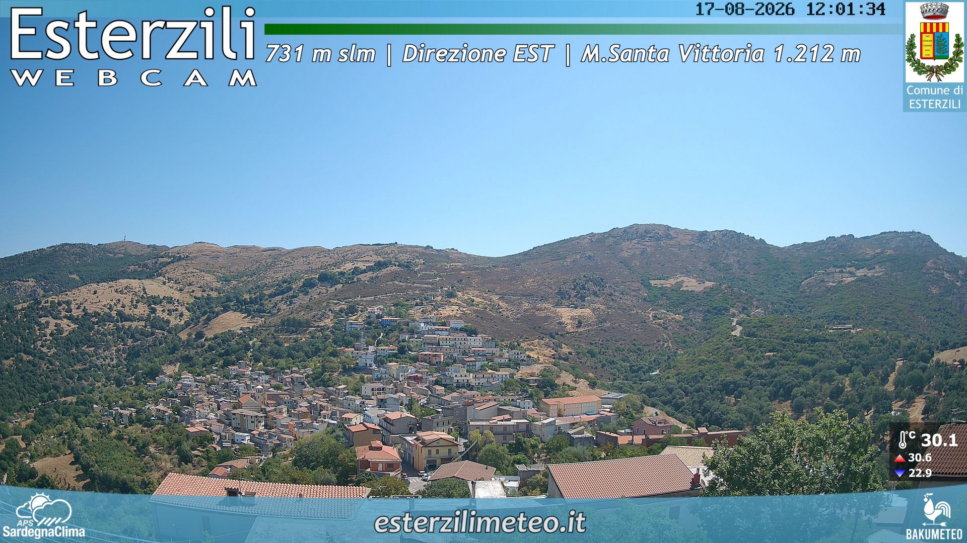 view from Esterzili on 2026-08-17