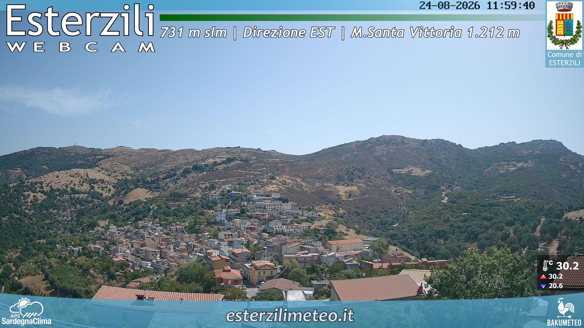 view from Esterzili on 2026-08-24