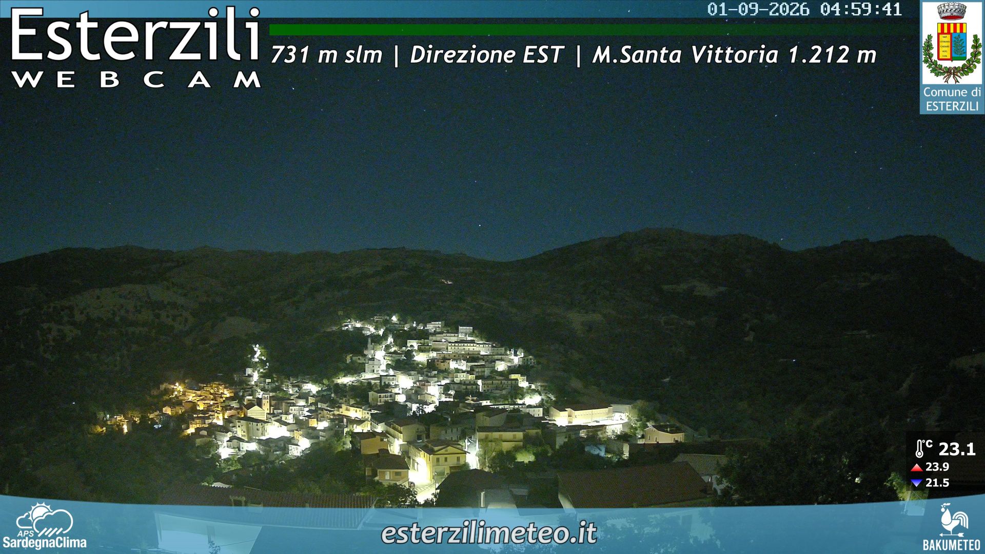 time-lapse frame, Esterzili webcam