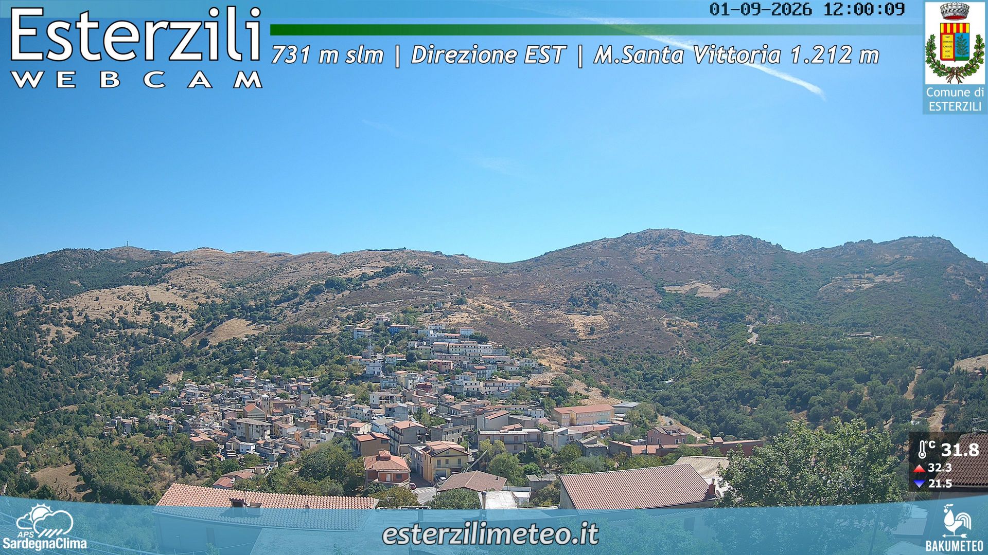 view from Esterzili on 2026-09-01