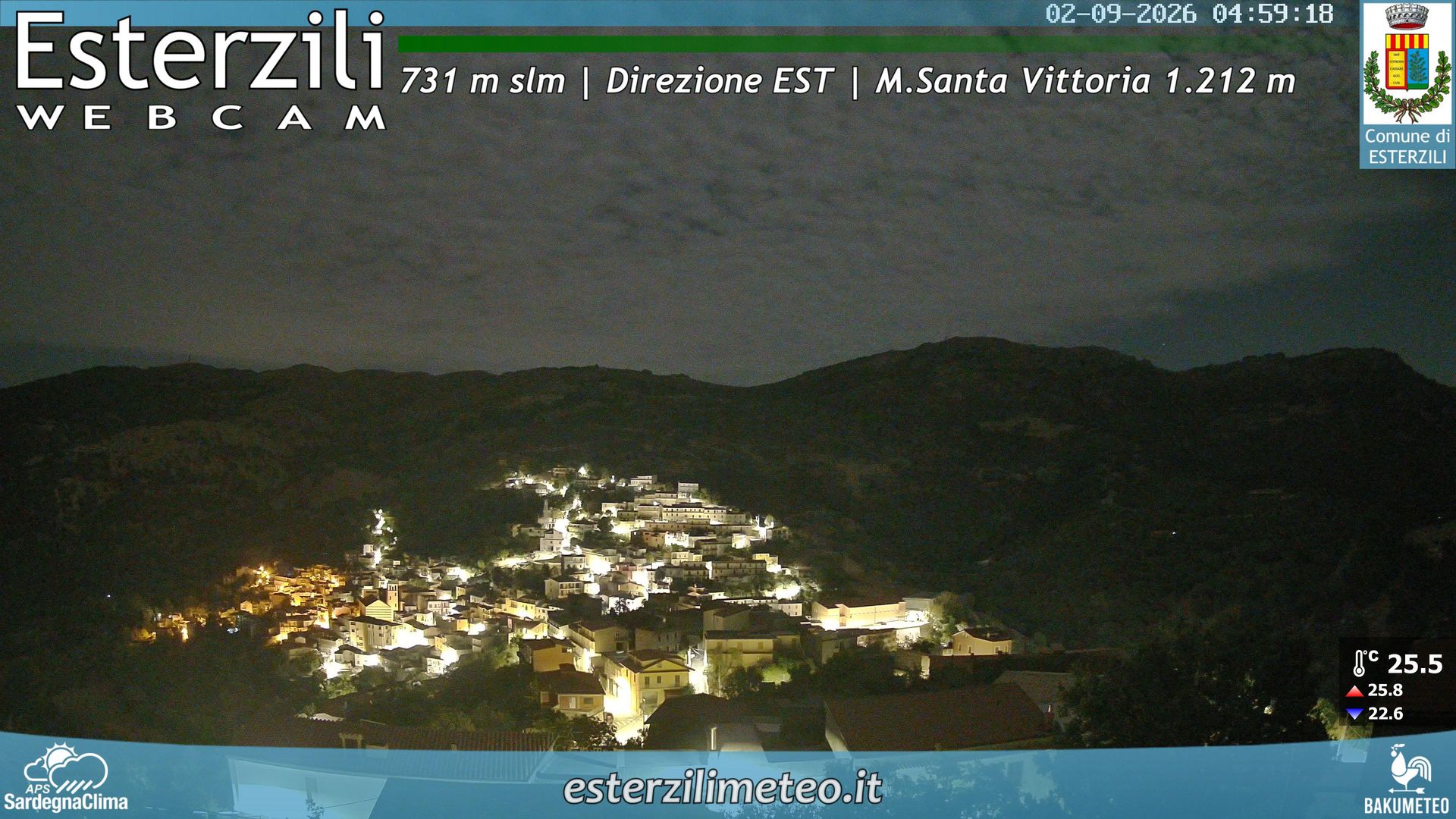 time-lapse frame, Esterzili webcam