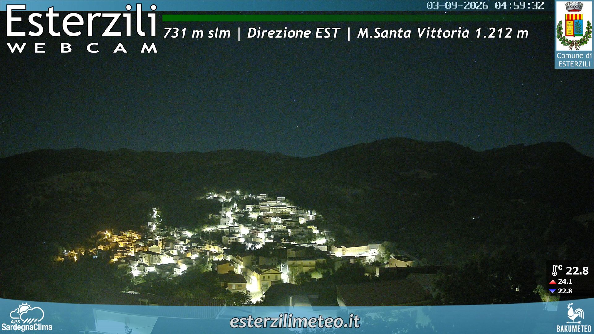time-lapse frame, Esterzili webcam