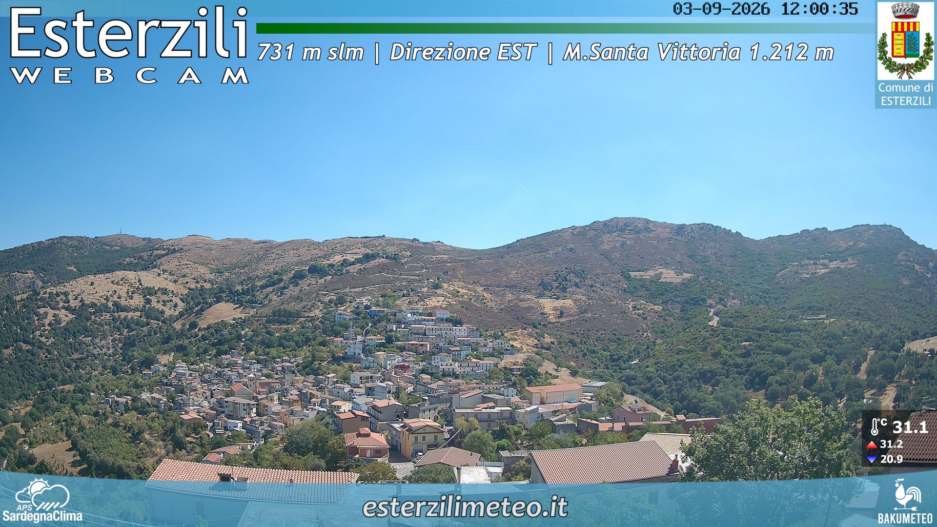 view from Esterzili on 2026-09-03