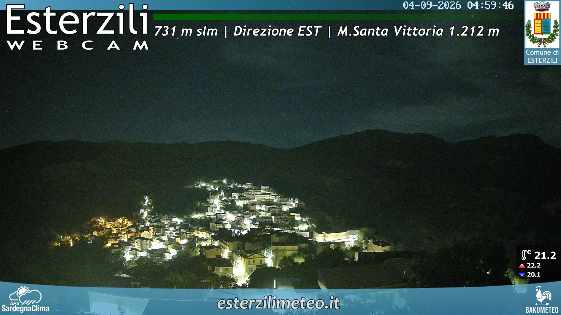 time-lapse frame, Esterzili webcam