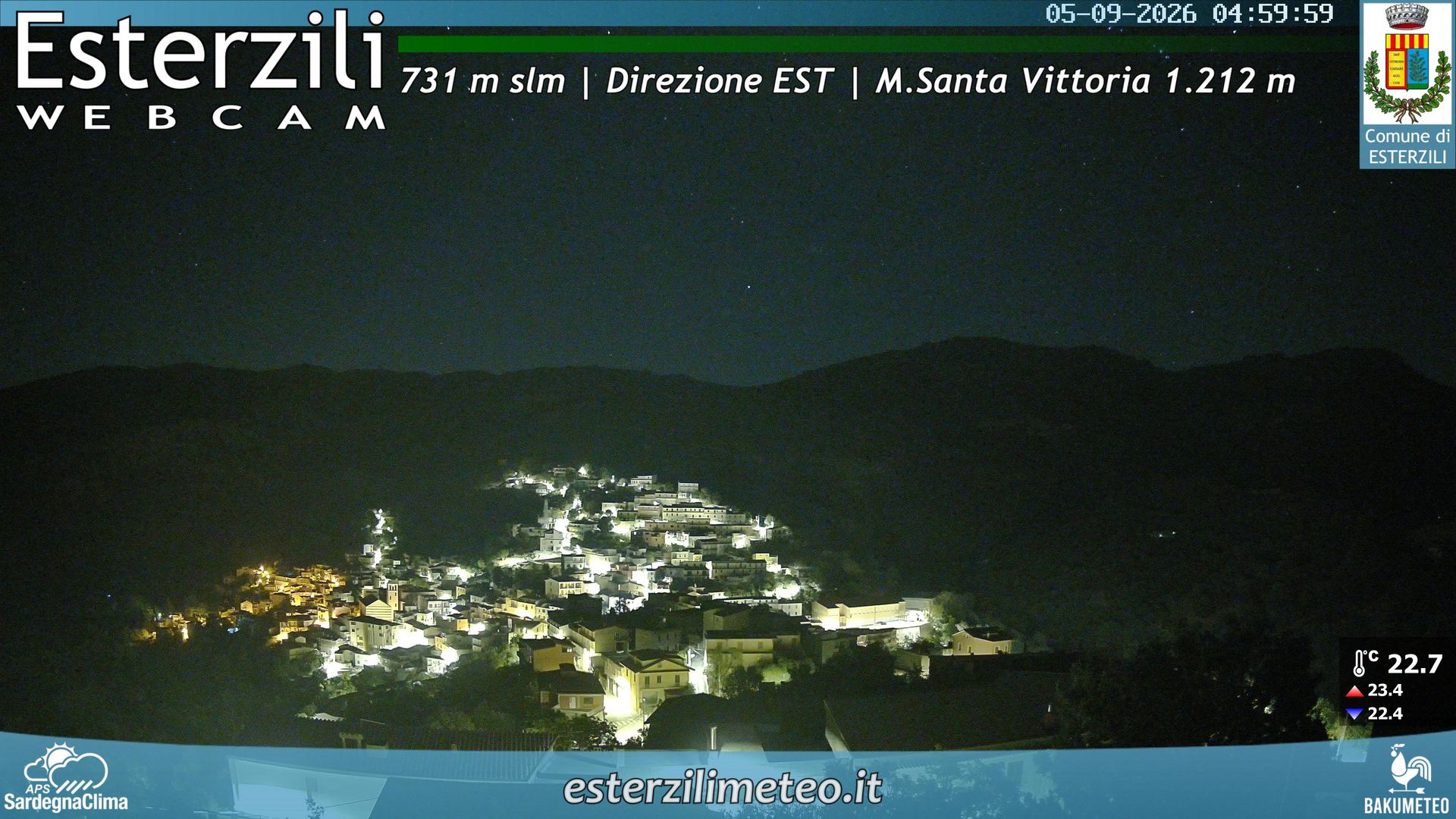 time-lapse frame, Esterzili webcam