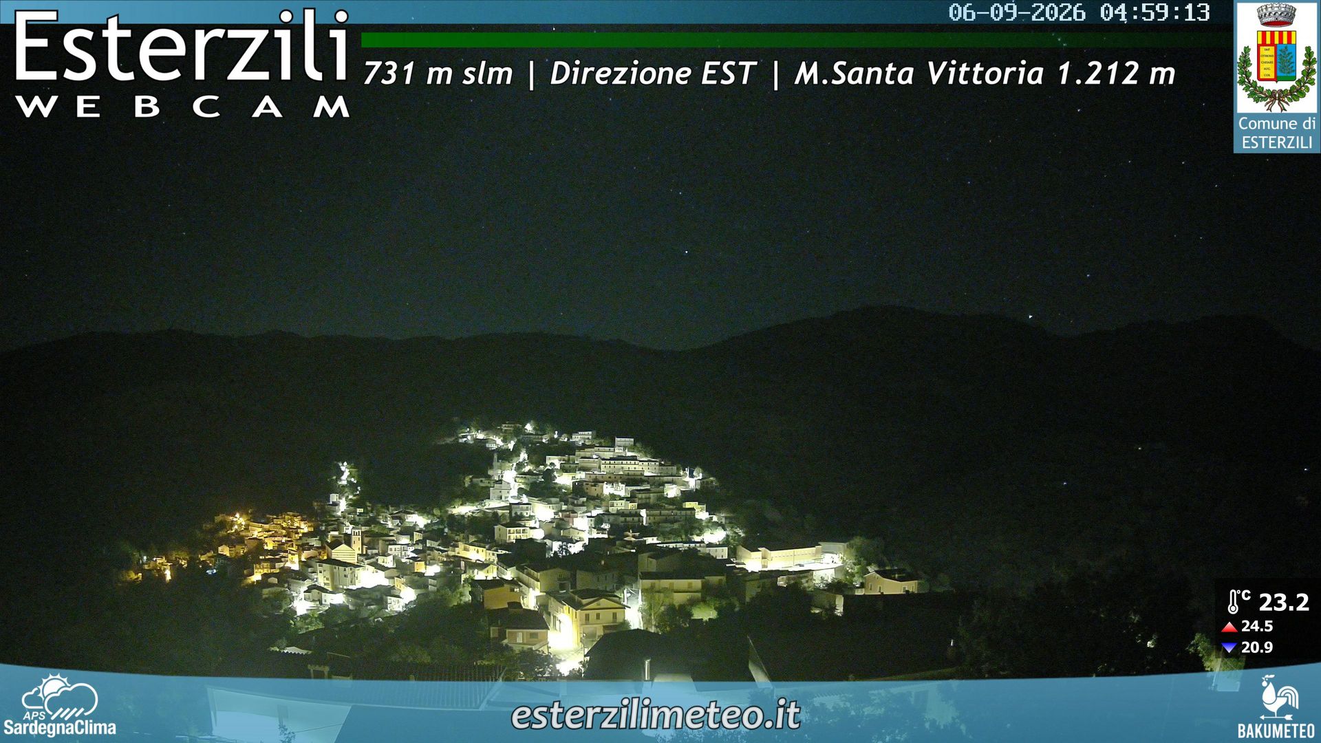 time-lapse frame, Esterzili webcam