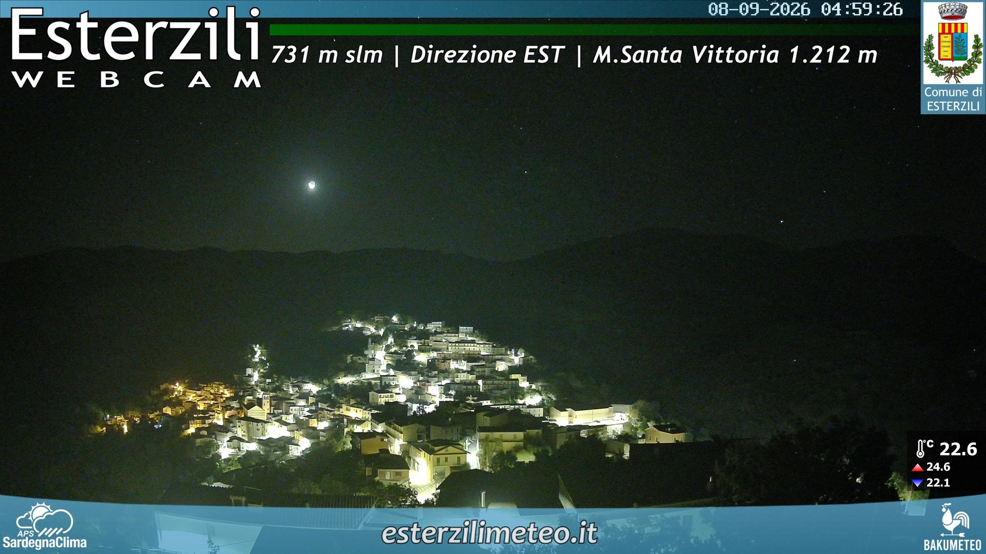 time-lapse frame, Esterzili webcam