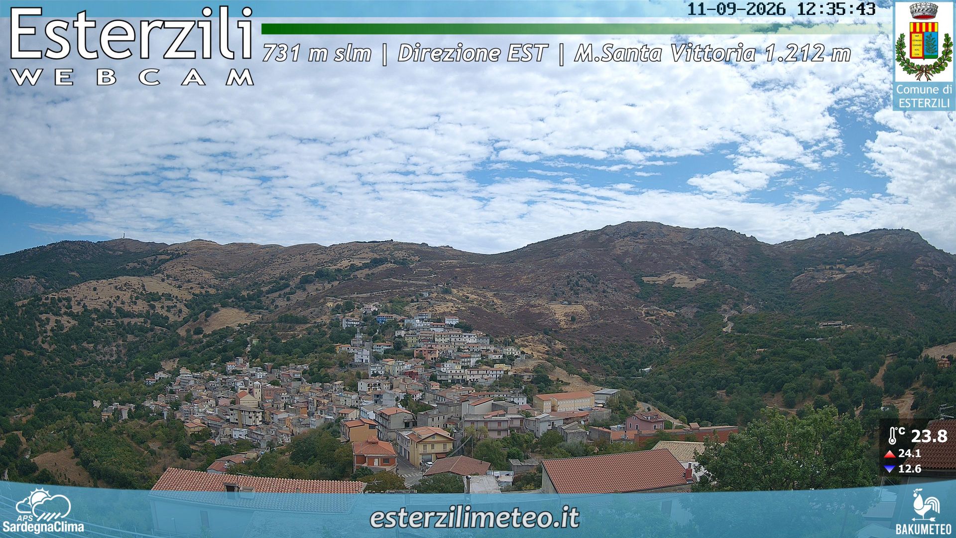 view from Esterzili on 2026-09-11