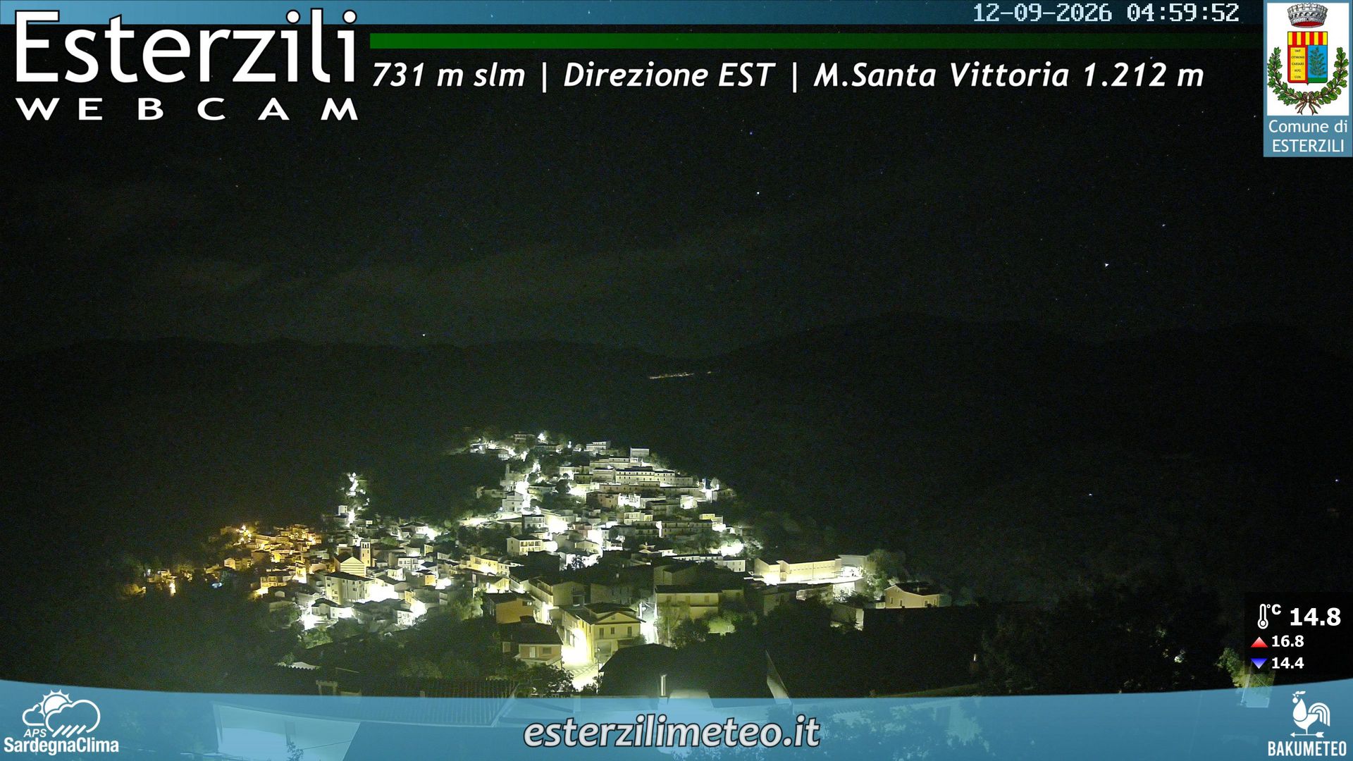 time-lapse frame, Esterzili webcam