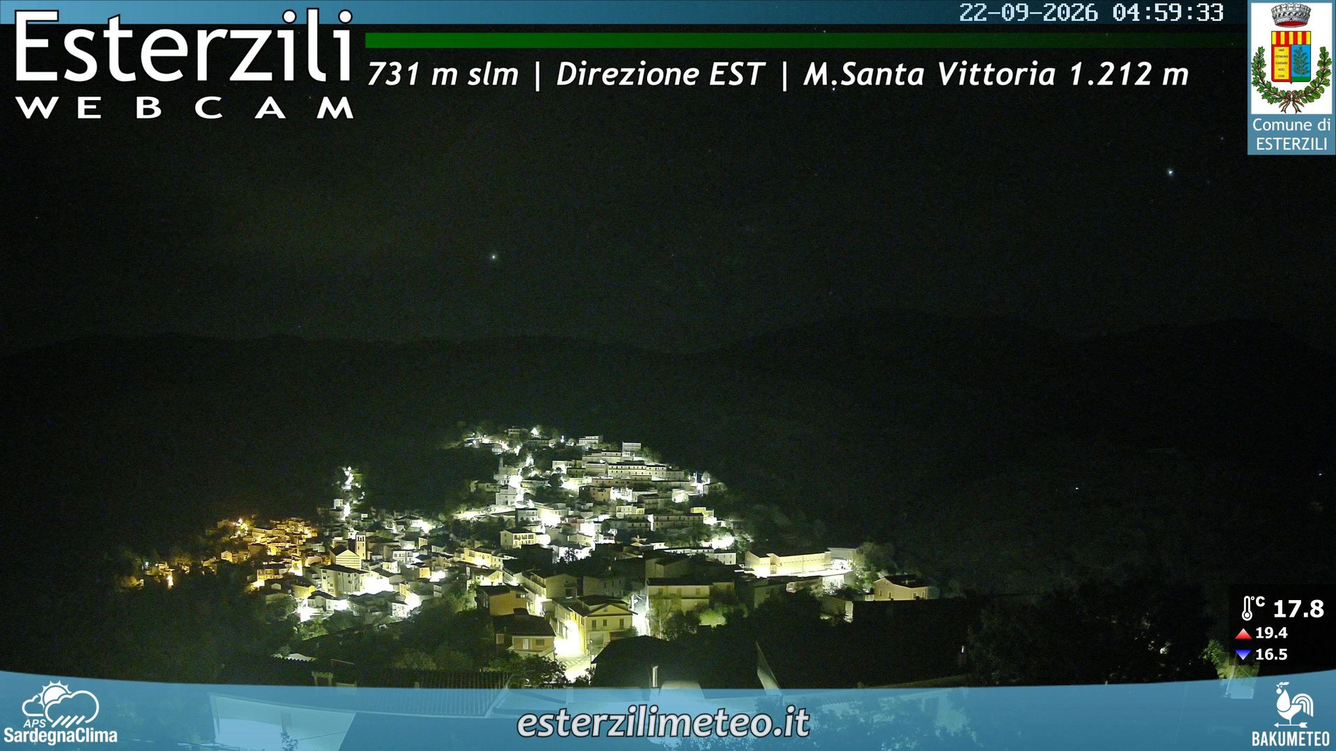 time-lapse frame, Esterzili webcam