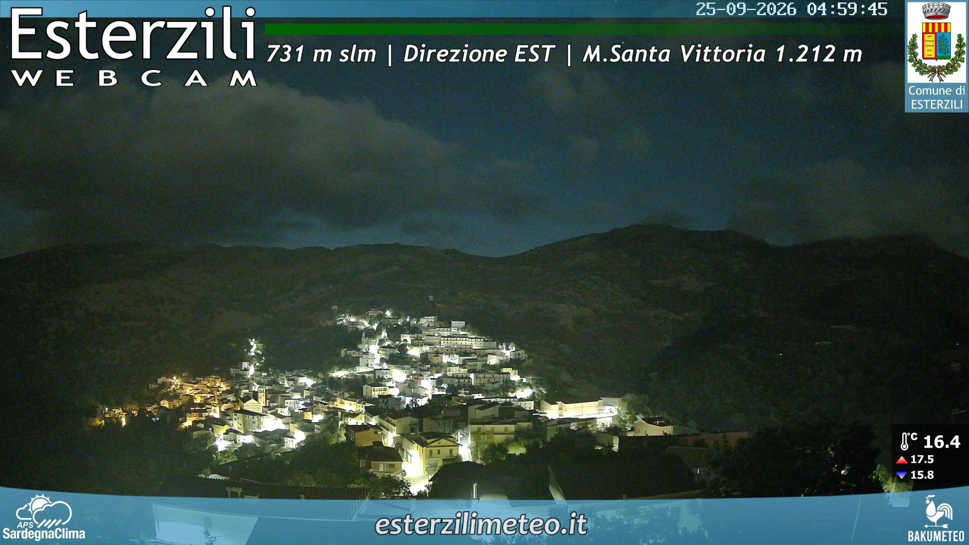 time-lapse frame, Esterzili webcam