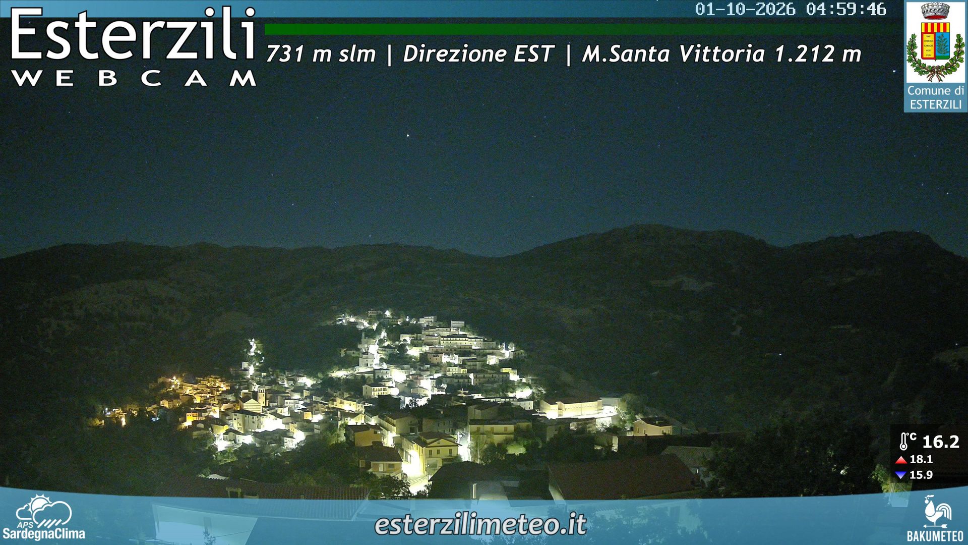 time-lapse frame, Esterzili webcam