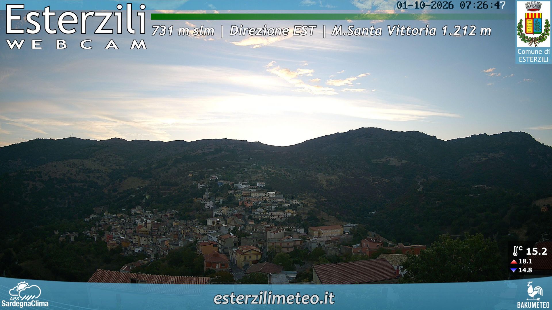 time-lapse frame, Esterzili webcam