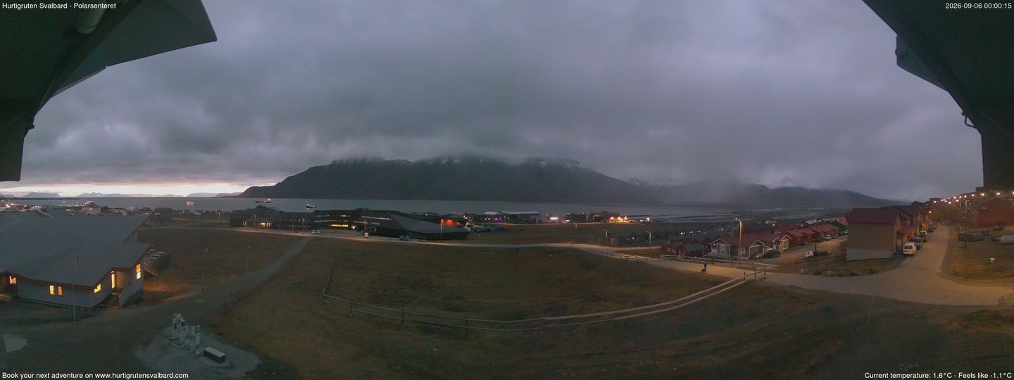 Hurtigruten Svalbard - Hiorthfjellet webcam time-lapse frame, Hurtigruten Svalbard - Hiorthfjellet webcam