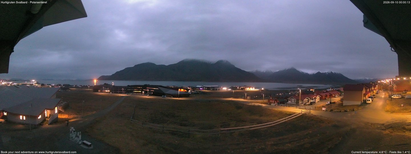Hurtigruten Svalbard - Hiorthfjellet webcam time-lapse frame, Hurtigruten Svalbard - Hiorthfjellet webcam