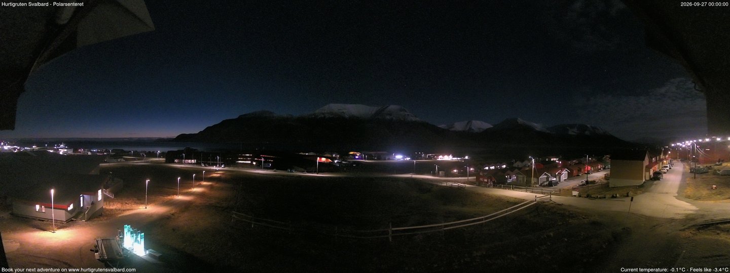 time-lapse frame, Hurtigruten Svalbard - Hiorthfjellet webcam