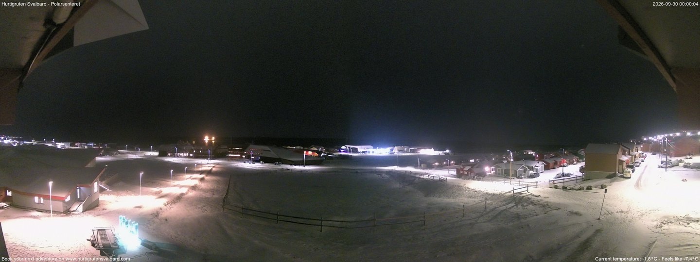 time-lapse frame, Hurtigruten Svalbard - Hiorthfjellet webcam