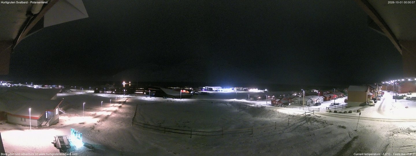 time-lapse frame, Hurtigruten Svalbard - Hiorthfjellet webcam