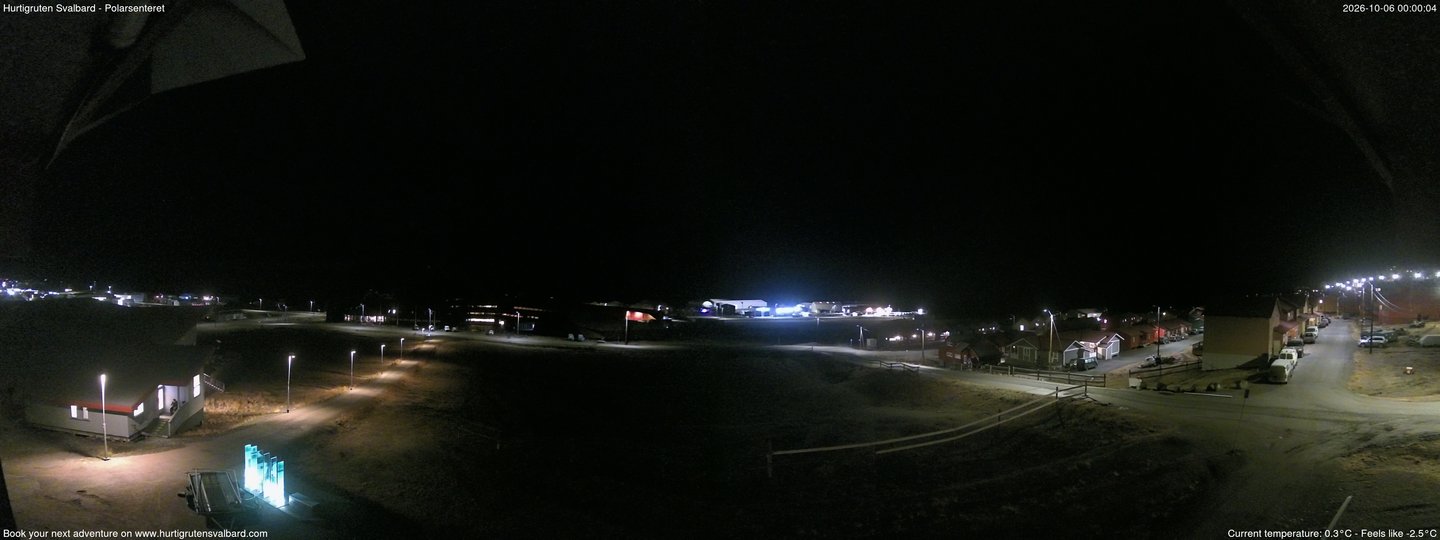 time-lapse frame, Hurtigruten Svalbard - Hiorthfjellet webcam