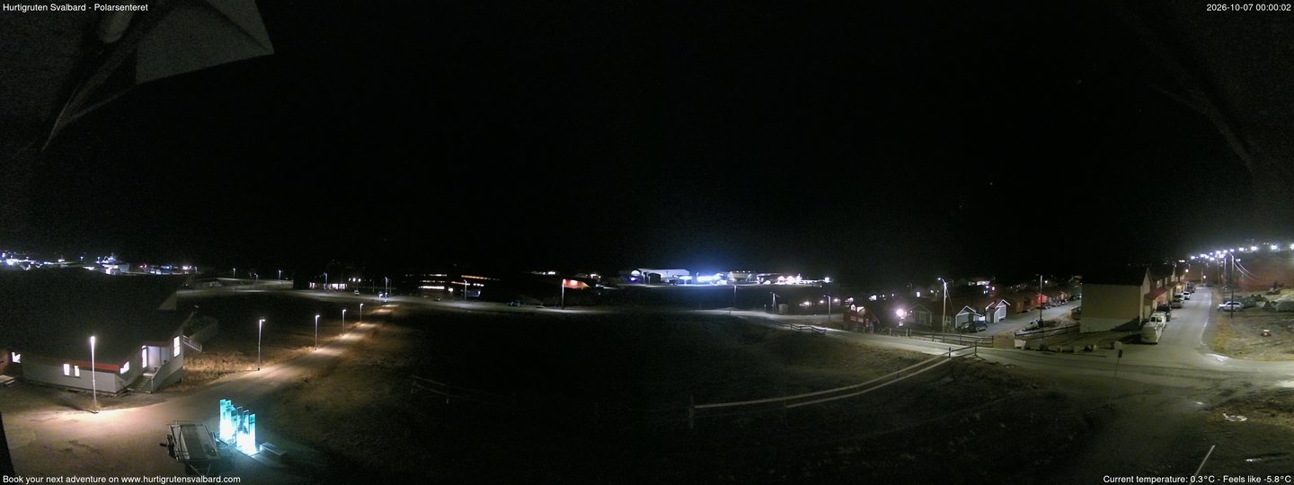 time-lapse frame, Hurtigruten Svalbard - Hiorthfjellet webcam