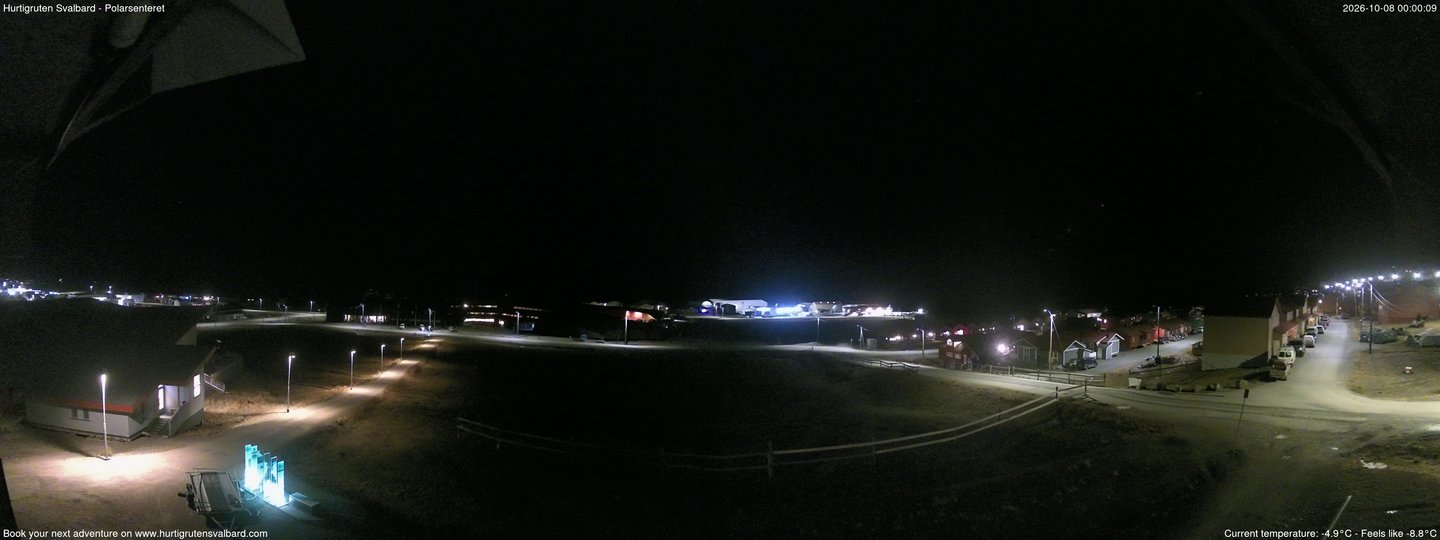time-lapse frame, Hurtigruten Svalbard - Hiorthfjellet webcam