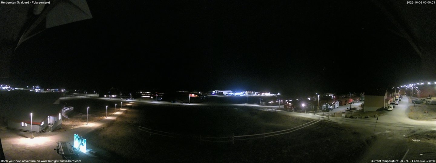 time-lapse frame, Hurtigruten Svalbard - Hiorthfjellet webcam