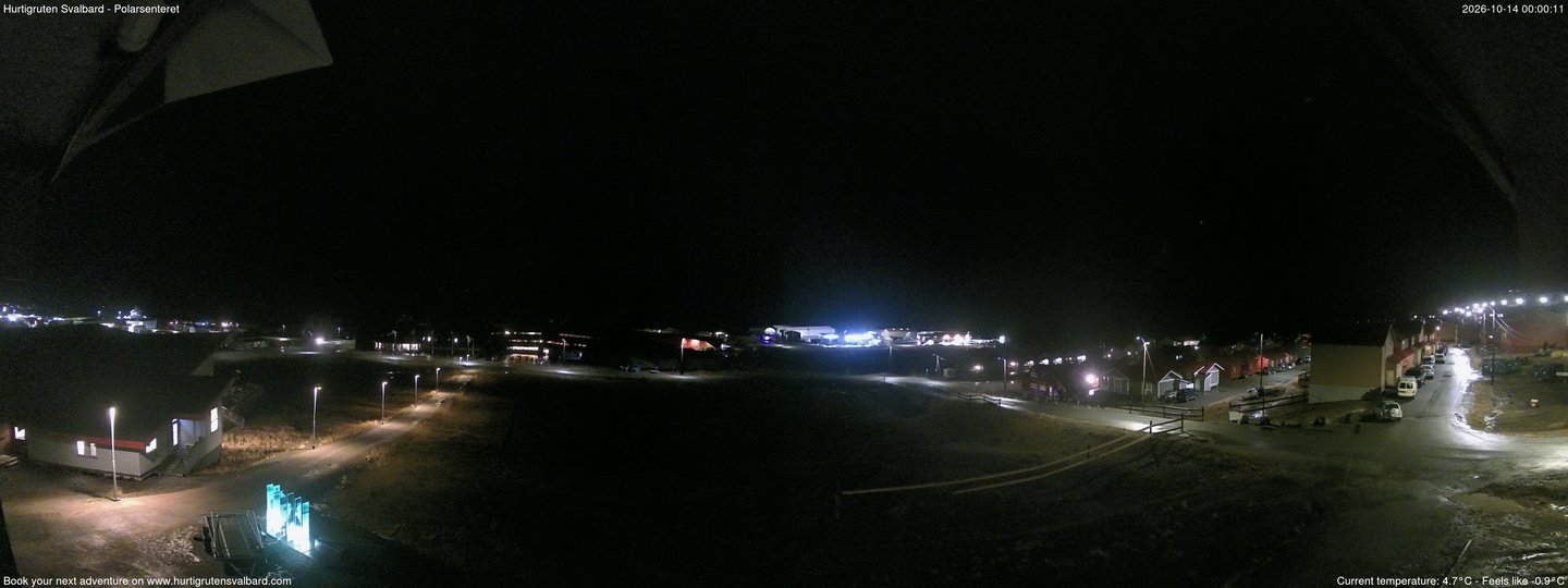 time-lapse frame, Hurtigruten Svalbard - Hiorthfjellet webcam