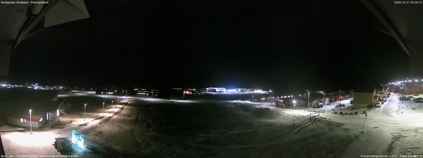 Hurtigruten Svalbard - Hiorthfjellet webcam time-lapse frame, Hurtigruten Svalbard - Hiorthfjellet webcam