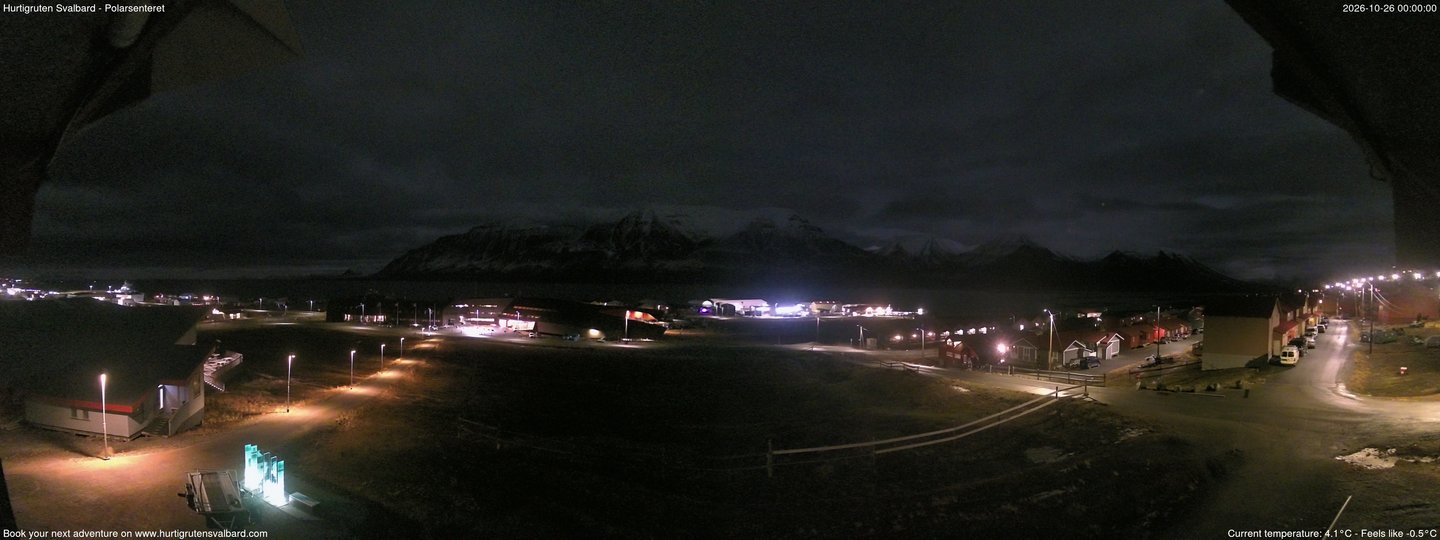 Hurtigruten Svalbard - Hiorthfjellet webcam time-lapse frame, Hurtigruten Svalbard - Hiorthfjellet webcam