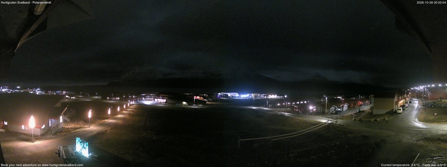 time-lapse frame, Hurtigruten Svalbard - Hiorthfjellet webcam