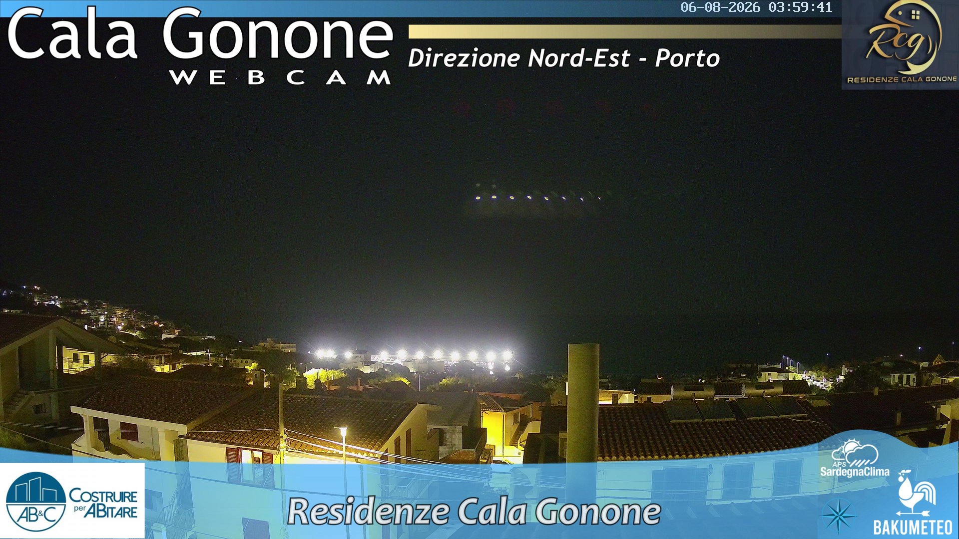 time-lapse frame, Cala Gonone Nord webcam